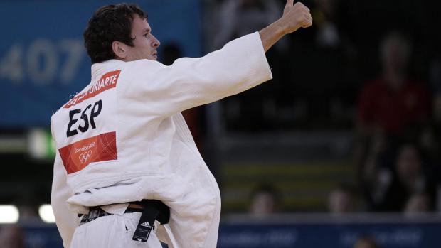 El judoka español Sugoi Uriarte durante su combate en Londres 2012 El judoka español Sugoi Uriarte durante su combate en Londres 2012