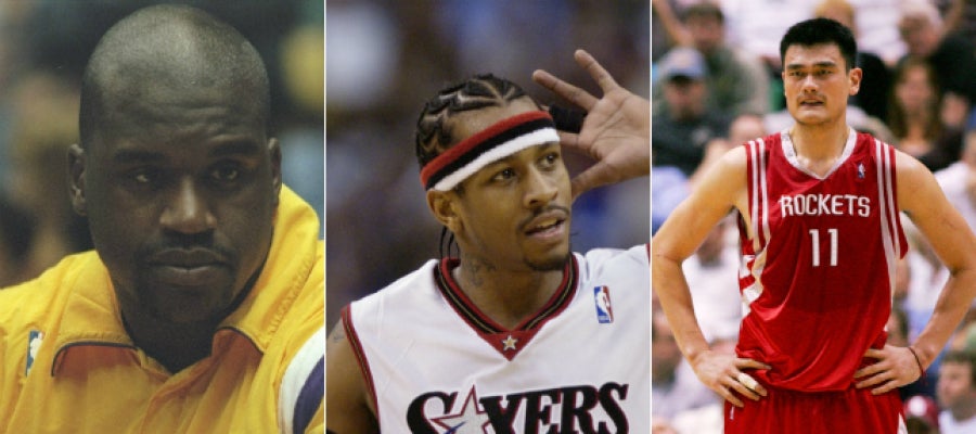 Shaquille O'Neal, Allen Iverson y Yao Ming Shaquille O'Neal, Allen Iverson y Yao Ming