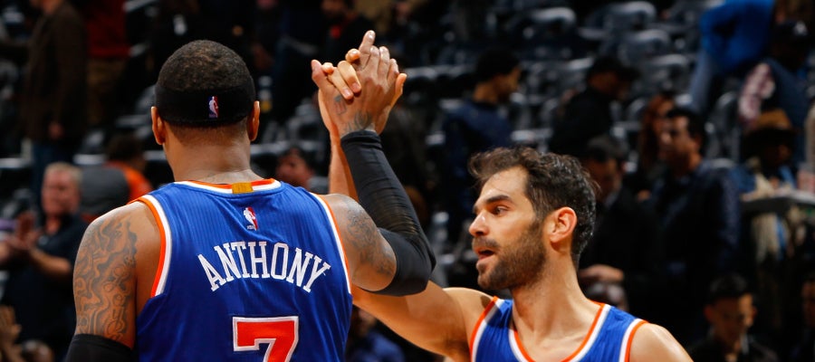 Calderón, junto a Carmelo Anthony Calderón, junto a Carmelo Anthony