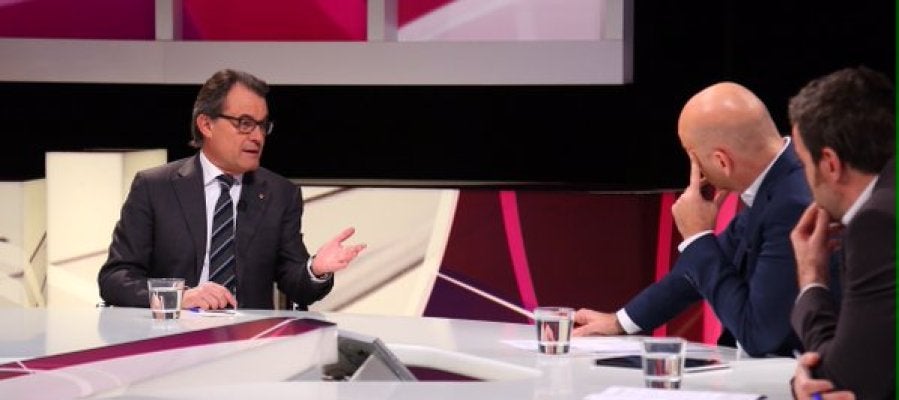 Artur Mas durante la entrevista en TV3 Artur Mas durante la entrevista en TV3