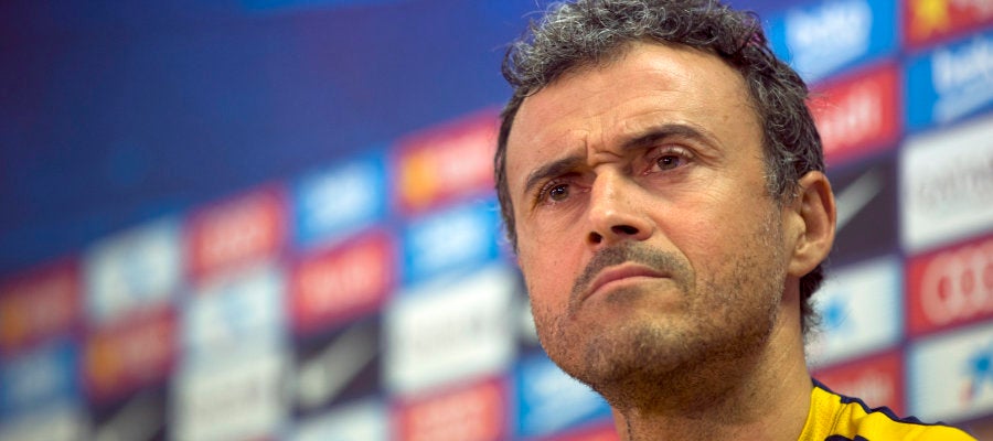 Luis Enrique en rueda de prensa Luis Enrique en rueda de prensa