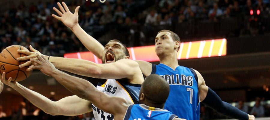 Marc Gasol, en acción ante Dallas Marc Gasol, en acción ante Dallas