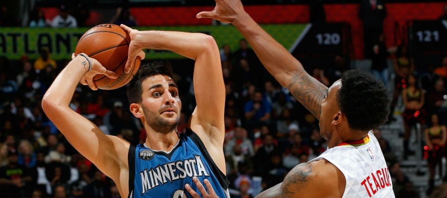 Ricky Rubio, en acción ante los Hawks Ricky Rubio, en acción ante los Hawks