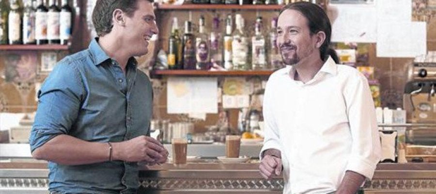 Los candidatos, Albert Rivera y Pablo Iglesias. Los candidatos, Albert Rivera y Pablo Iglesias.
