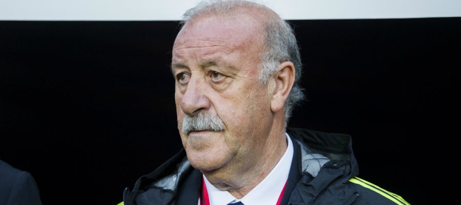 Del Bosque, en un partido con España Del Bosque, en un partido con España