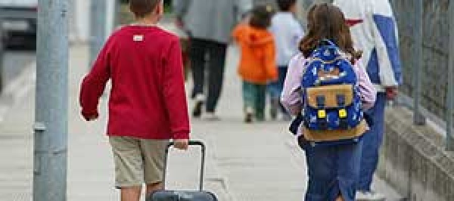 Niños yendo al colegio Niños yendo al colegio