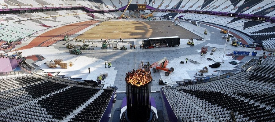 Nueva ubicación del pebetero en el estadio Nueva ubicación del pebetero en el estadio