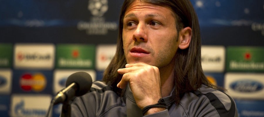 Martín Demichelis, en rueda de prensa Martín Demichelis, en rueda de prensa