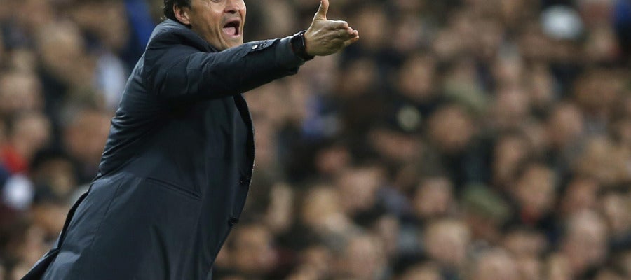 Luis Enrique, en la banda del Bernabéu Luis Enrique, en la banda del Bernabéu