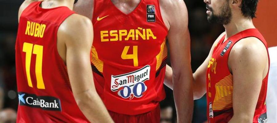 Ricky Rubio, Pau Gasol y Sergio Llull Ricky Rubio, Pau Gasol y Sergio Llull