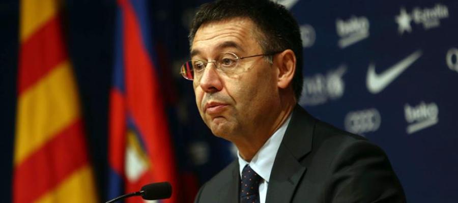 Josep Maria Bartomeu en rueda de prensa Josep Maria Bartomeu en rueda de prensa