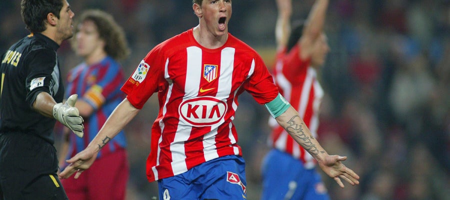 Torres celebra un gol ante el Barcelona Torres celebra un gol ante el Barcelona