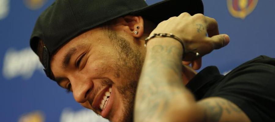 Neymar, en un acto promocional del Barcelona Neymar, en un acto promocional del Barcelona