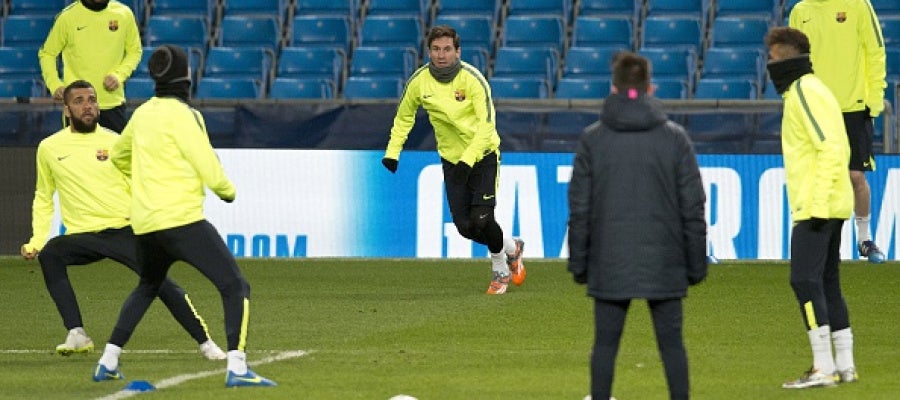 Entrenamiento del FC Barcelona en el Etihad Stadium Entrenamiento del FC Barcelona en el Etihad Stadium