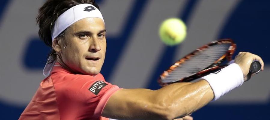 David Ferrer golpea la bola en el tornero de Acapulco David Ferrer golpea la bola en el tornero de Acapulco