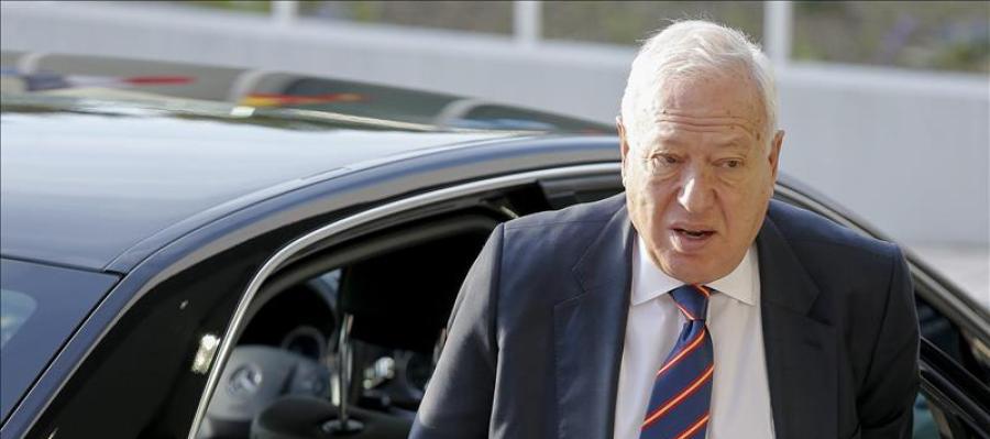 Margallo, a su llegada a la reunión Margallo, a su llegada a la reunión