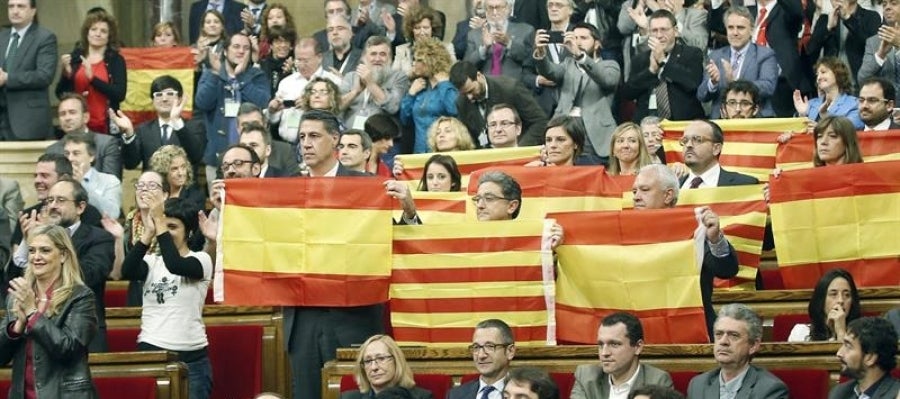 El PPC tras la aprobación en el Parlament de la resolución soberanista El PPC tras la aprobación en el Parlament de la resolución soberanista