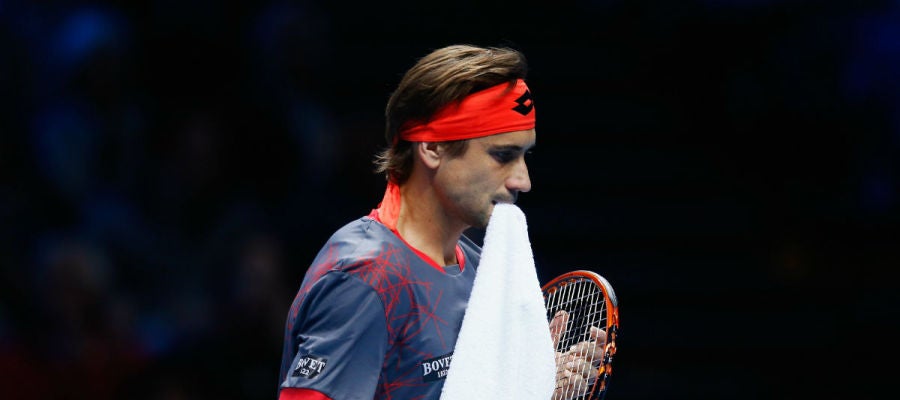 Ferrer, durante su partido ante Murray Ferrer, durante su partido ante Murray