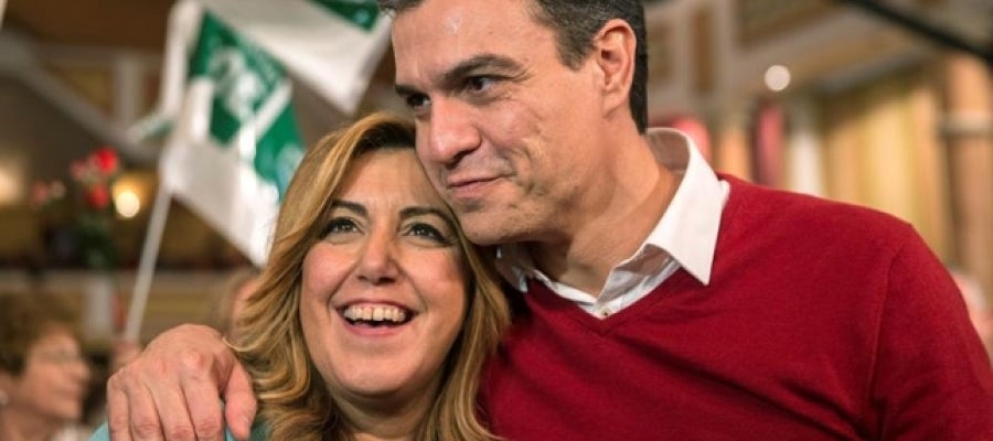 Pedro Sánchez, junto a la presidenta de la Junta de Andalucía, Susana Díaz Pedro Sánchez, junto a la presidenta de la Junta de Andalucía, Susana Díaz