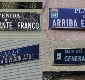 Calles con nombres franquistas en Madrid Calles con nombres franquistas en Madrid