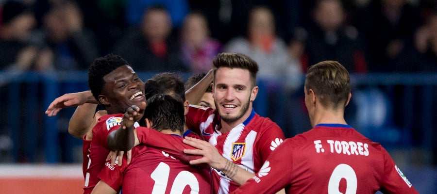 Los jugadores del Atlético de Madrid celebran un gol Los jugadores del Atlético de Madrid celebran un gol