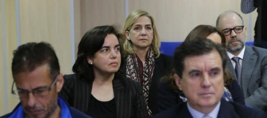 La infanta Cristina en la sala de los juzgados de Palma. La infanta Cristina en la sala de los juzgados de Palma.