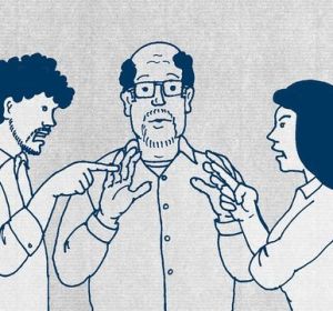"Los conflictos pueden solucionarse hablando unos con otros con la ayuda de otras personas (mayores, asistentes...)" "Los conflictos pueden solucionarse hablando unos con otros con la ayuda de otras personas (mayores, asistentes...)"