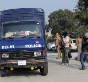 Un coche de la policía en la India Un coche de la policía en la India