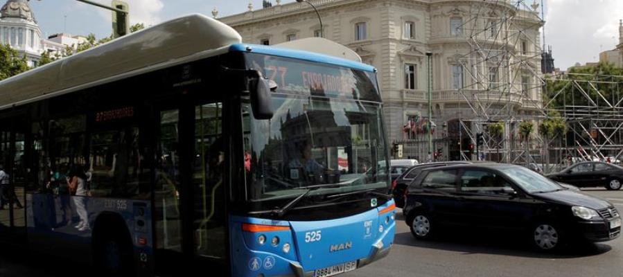 Imagen de un autobús de la EMT Imagen de un autobús de la EMT