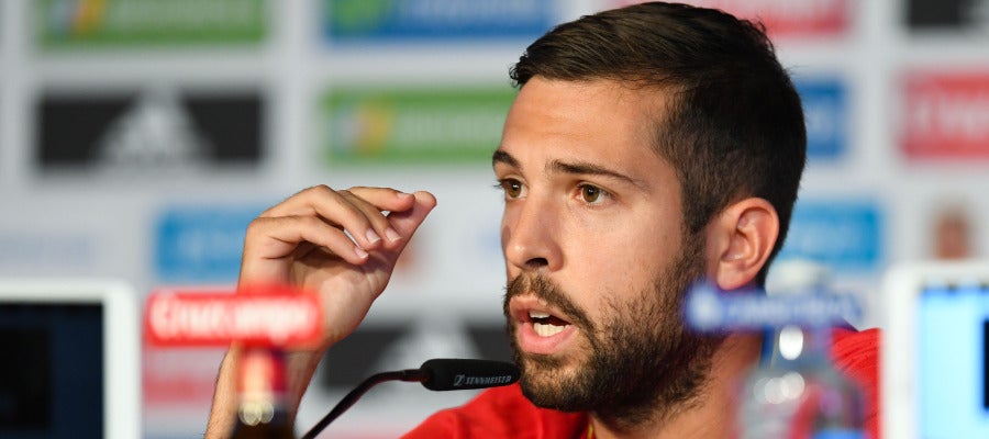 Rueda de prensa de Jordi Alba con la Selección Rueda de prensa de Jordi Alba con la Selección
