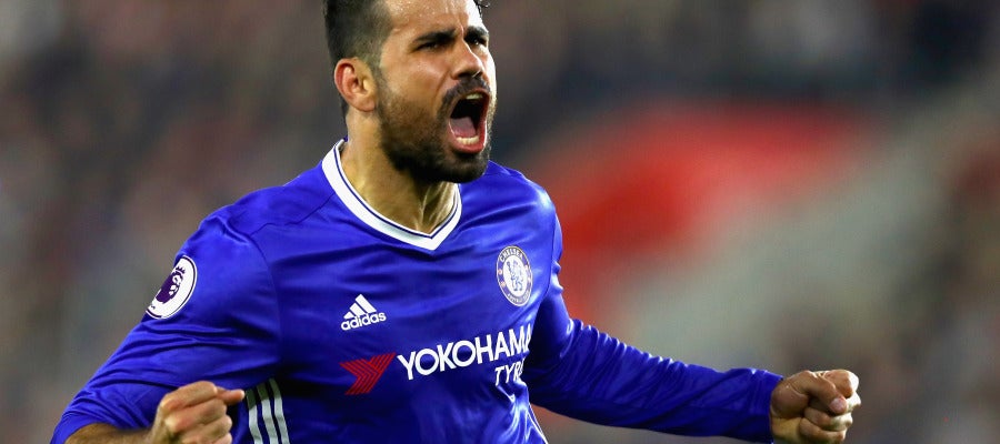 Diego Costa, celebrando su gol ante el Southampton Diego Costa, celebrando su gol ante el Southampton