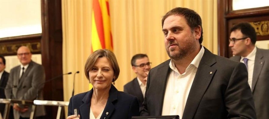 Oriol Junqueras y Carme Forcadell Oriol Junqueras y Carme Forcadell