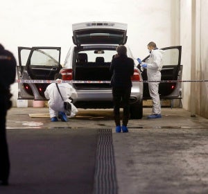 Vehículo en el que fue asesinada la viuda del expresidente de la CAM Vehículo en el que fue asesinada la viuda del expresidente de la CAM