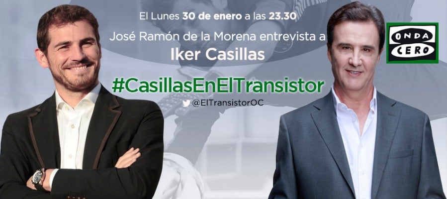 Iker Casillas estará el lunes 30 de enero en El Transistor Iker Casillas estará el lunes 30 de enero en El Transistor