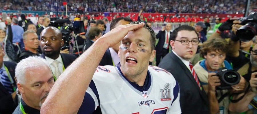 Tom Brady, tras ganar la Super Bowl Tom Brady, tras ganar la Super Bowl