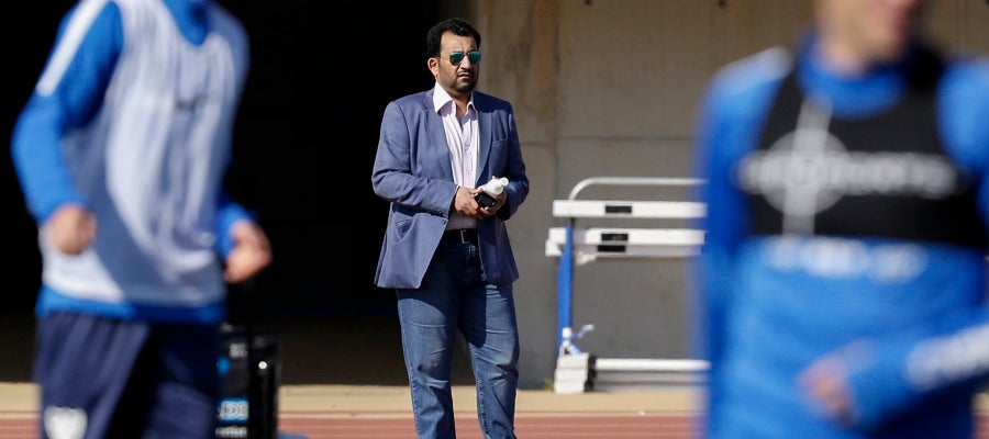 Al Thani, durante un entrenamiento Al Thani, durante un entrenamiento