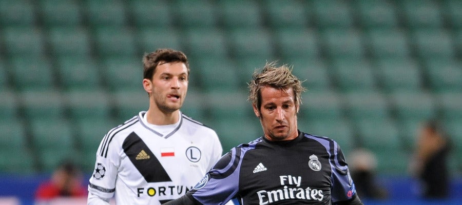 Fabio Coentrao en el partido frente al Legia Fabio Coentrao en el partido frente al Legia