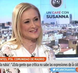 Frame 349.844353 de: Cifuentes, sobre el 'tramabús' de Podemos: "Es ridículo e infantil que a todos los extremistas les haya dado por sacar autobuses" Frame 349.844353 de: Cifuentes, sobre el 'tramabús' de Podemos: "Es ridículo e infantil que a todos los extremistas les haya dado por sacar autobuses"