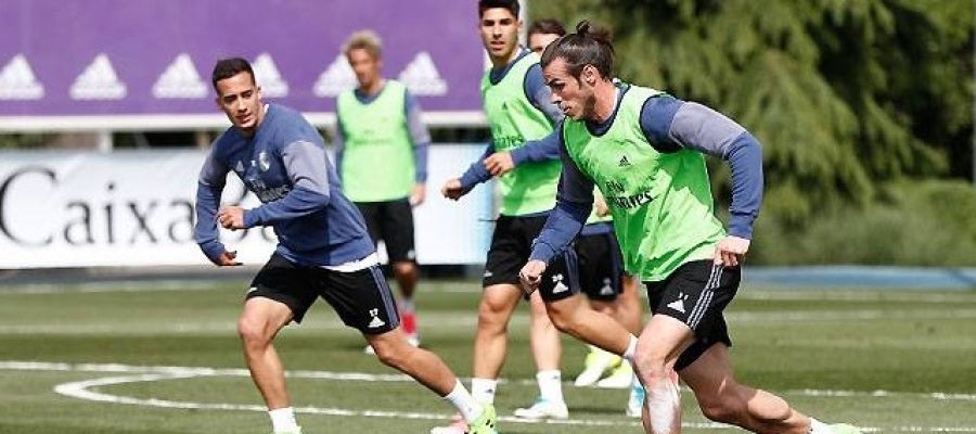 Bale en el entrenamiento Bale en el entrenamiento