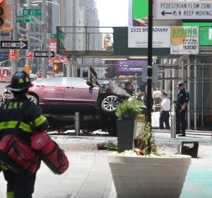 Vista del vehículo que ha atropellado a diez personas en Times Square Vista del vehículo que ha atropellado a diez personas en Times Square