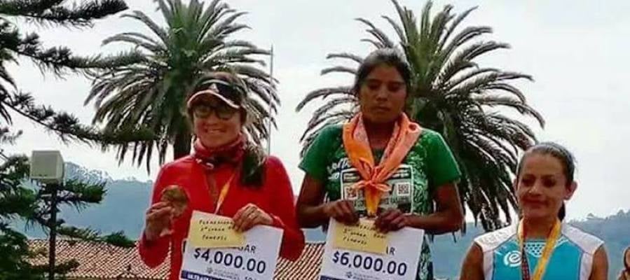 María Lorena Ramírez, ganadora de la ultramaratón Cerro Rojo de Puebla María Lorena Ramírez, ganadora de la ultramaratón Cerro Rojo de Puebla