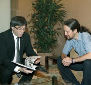 Carles Puigdemont y Pablo Iglesias Carles Puigdemont y Pablo Iglesias