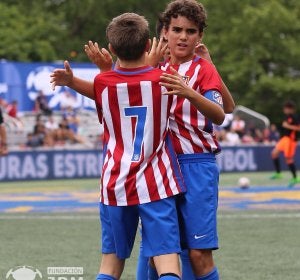 Los jugadores del Atlético celebran uno de sus tantos en LaLiga Promises Los jugadores del Atlético celebran uno de sus tantos en LaLiga Promises