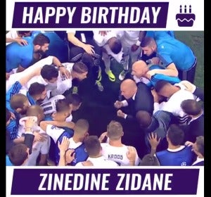 La felicitación del Madrid a Zidane La felicitación del Madrid a Zidane