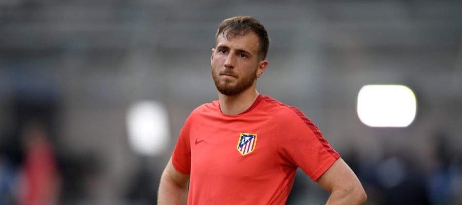 Oblak, durante un entrenamiento con el Atlético de Madrid Oblak, durante un entrenamiento con el Atlético de Madrid