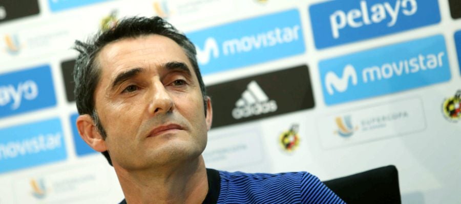 Ernesto Valverde durante una rueda de prensa Ernesto Valverde durante una rueda de prensa