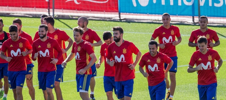 Los jugadores de la selección española se ejercitan en Las Rozas Los jugadores de la selección española se ejercitan en Las Rozas