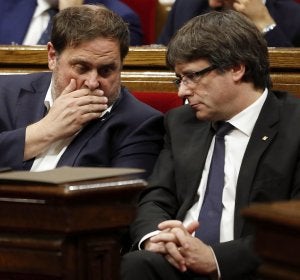 Oriol Junqueras y Carles Puigdemont Oriol Junqueras y Carles Puigdemont