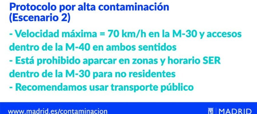 Protocolo anticontaminación del Ayuntamiento de Madrid Protocolo anticontaminación del Ayuntamiento de Madrid