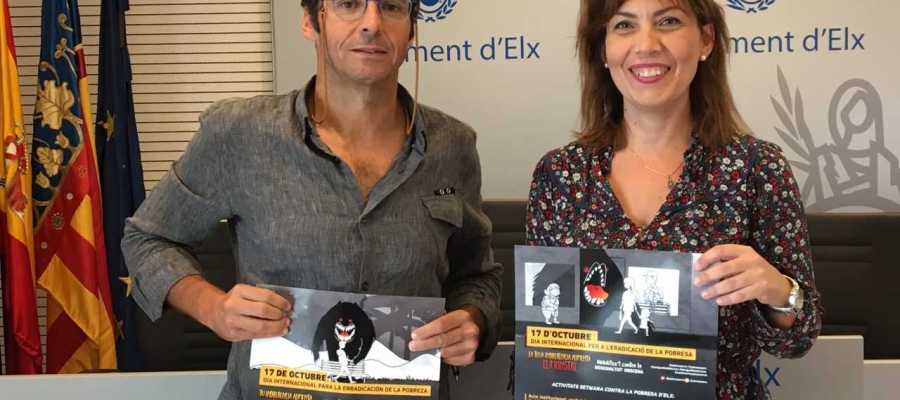 La concejala de Cooperación del Ayuntamiento de Elche, Teresa Maciá, junto a un técnico municipal de ese departamento La concejala de Cooperación del Ayuntamiento de Elche, Teresa Maciá, junto a un técnico municipal de ese departamento